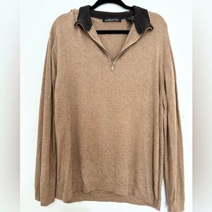 Northern Isles Size XL Large Men's Cashmere Blend 1/4 Zip Pullover Sweater LS